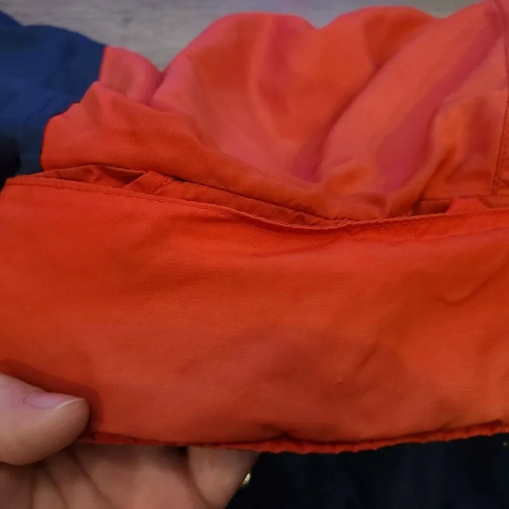North Face Vtg Red/Blue Size XL‎ Windbreaker Fleece Lining Jacket Bear Mountain